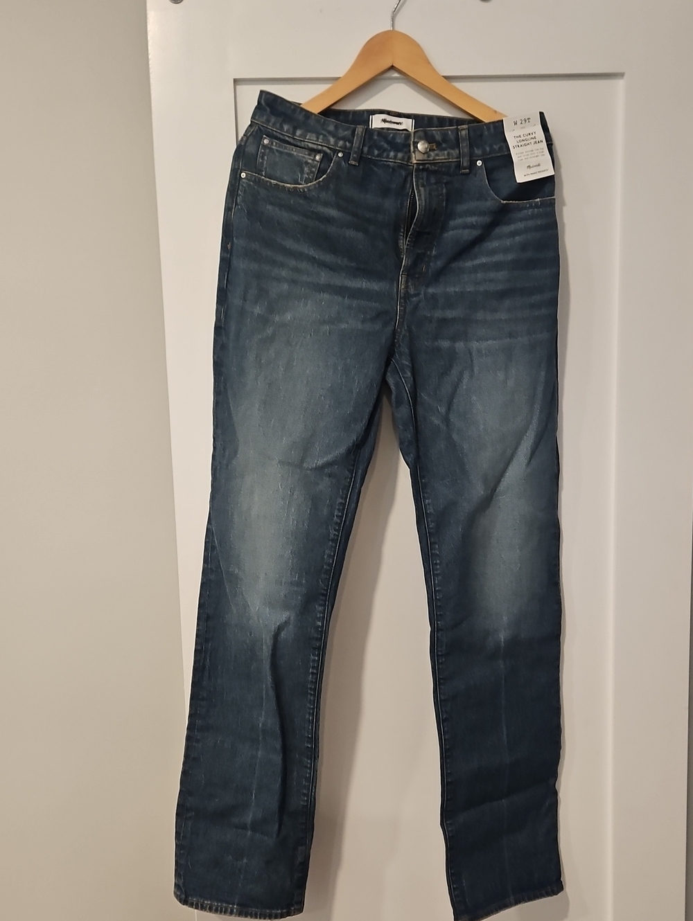 Madewell Straight Leg Jeans in Medium Blue Wash